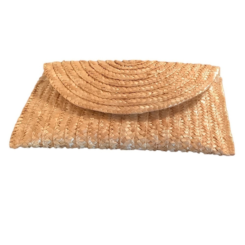 Pucker Up Canvas Beach Tote Bag and a Woven Envelope Clutch - Picture 6 of 8